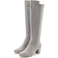 LASCANA Stiefelette, Langer Stiefel, Stiefel mit Stretcheinsatz und Langschaft VEGAN
