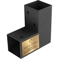 CLIP & SHADE Pfostenbeschlag Pfostenverbinder für 100x100 mm Eckverbinder Pfostenbeschlag