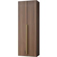 MIRJAN24 Kleiderschrank Kerkin 2D (mit zwei Drehtüren) Griffe aus Metall in der Farbe Gold, 70x42x200 cm