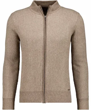 RAGMAN - Strick-Cardigan mit Reissverschluss camel - Gr. - XXL