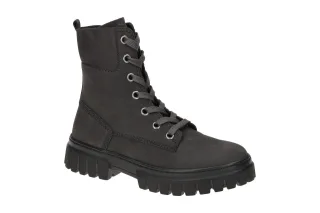 Gabor 72.525 Damen Stiefeletten Grau Pepper Bequeme Lace Up Boots