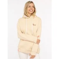 Zwillingsherz Hoodie "Kleiner Dackel" "Dackel"-Stickerei, bedruckter Kordelzug, Kängurutasche