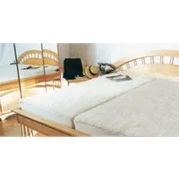 Matratzenauflage Wollunterbett aus Schafschurwolle DUKAL, 90-100x200 cm, mit Spannumrandung, Made in Germany