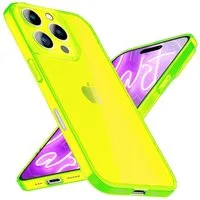 Nalia Smartphone-Hülle Apple iPhone 16 Pro 16 cm (6,3 Zoll), Klare Neon Silikon Hülle / Bunt / Durchsichtig Transparent / Slim Case