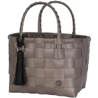 Handed By Einkaufskorb Handed By Shopper Paris Mini Liver mit Quaste in Black