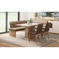 OTTO home Eckbankgruppe Beluna + Cross Essecke Sitzgruppe Eckbank Küchenbank, (Set, 4-tlg., Eckbank, 2 Stühle und Tisch), Sitzgruppe Esszimmer Stühle Tisch und Bank bequem gepolstert