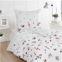 TRAUMSCHLAF Bettwäsche Claude, Mako Satin, 3 teilig, romantisches Blumendesign