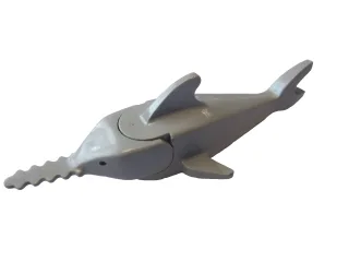 1x Lego Sägefisch hellgrau