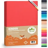 leevitex® Spannbettlaken Jersey aus 100% Baumwolle, für Kinder- & Standardmatratzen, Jersey, Gummizug: rundum, 100% Baumwolle, anschmiegsam & dehnbar, diverse Größen und Farben