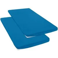 OTTO home Spannbettlaken Topper Basic, in Gr. 90x200, 140x200 oder 180x200 cm, Microfaser-Jersey, Gummizug: rundum, (2 Stück), Baumwolle, Matratzen bis 8 cm Höhe, Bettlaken, Spannbetttuch, Laken
