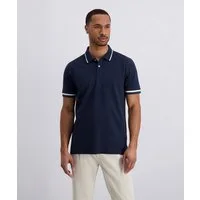 Pierre Cardin Poloshirt Poloshirt uni piquee kontrast mit Logo Schriftzug