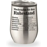 Lasernauten Becher Becher mit Gravur zur Rente Ruhestand Geschenk Pensionierung Edelstahl, mit Gravur