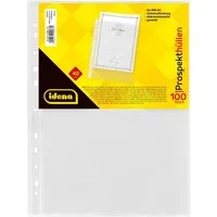 Idena Büro-Set Idena Prospekthüllen A4 genarbt 40µm, 100 Stück