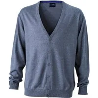 Daiber Cardigan JN 661 Herren V-Neck Cardigan Leichte Strickqualität
