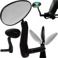 Trizand Fahrradspiegel Linker Fahrradspiegel Universell (Spar-Set, 1-St., verstellbar), Spiegel lässt sich drehen und neigen