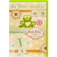 Verlag Dominique Grußkarten Geburt – Baby – Freudiges Ereignis - Karte mit Umschlag 2