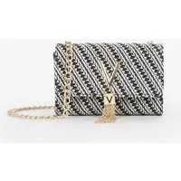 VALENTINO BAGS Umhängetasche DIVINA SUMMER, Damen Handtasche mit goldfarbenem Schmuckelement und Fransen