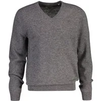 Gant V-Ausschnitt-Pullover EXTRAFINE LAMBSWOOL V-NECK mit Logostickerei