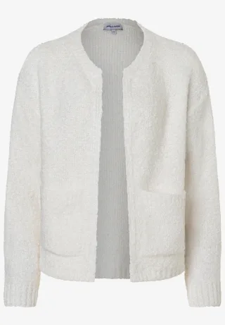 MORE & MORE - Bouclé Cardigan weiß - Gr. - 46