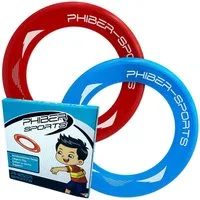 PHIBER-SPORTS Wurfscheibe PHIBER-SPORTS Wurfring 2er-Set - leichte Wurfringe - Einfach zu fangen (Set, 2-St., Doppelset: Blau & Rot), Auch für Strand & Wasser geeignet
