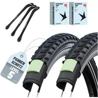 Schwalbe Fahrradreifen 2er Set Schwalbe Reifen Marathon 365 28x2.15 (55-622) + 3 Reifenheber