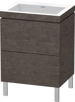 Duravit L-Cube c-bonded Set bodenstehend Eiche dunkel gebürstet Matt 600x480x698 mm - LC6936N7272 LC6936N7272