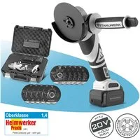 STAHLWERK Akku-Winkelschleifer AWS-20 ST Brushless Motor 20V 4Ah Akku 7500 min-1, max. 7500 U/min, (Packung, 1 tlg., 4 Ah Akku), mit Akku und Ladegerät