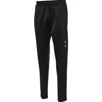 hummel Trainingshose hmlQ4 Poly Pant (Interlock-Stoff) lang schwarz Herren