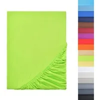 NatureMark Spannbettlaken Boxspringbett Mikrofaser Spannbetttuch 200x220cm, Polyester, Gummizug: rundum, Apfelgrün