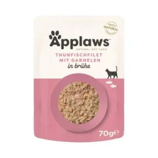 Applaws Nassfutter Katze Adult Thunfischfilet und Pazifik Garnele 48x70 g