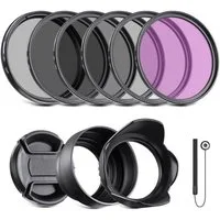 Neewer NW SERIES B 55mm ND Filter Kit und Objektivzubehör, ND2 ND4 ND8 UV Foto-Filter-Sets (FLD CPL, mit Blende Objektivdeckel, Ultraviolette Strahlen blockieren)