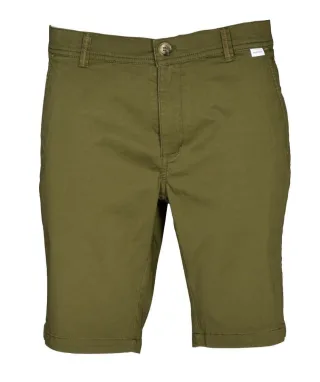 BASEFIELD - Chino Bermuda dark olive - Gr. - XL