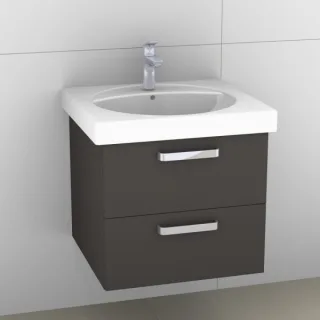 Artiqua 413 Waschtischunterschrank für Preciosa 253200, 253220 Stahlgrau, 413-WU2L-K35-7142-88 413-WU2L-K35-7142-88