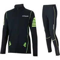 Airtracks Fahrradhose Herren Thermo Radtrikot Set Pro Windstopper (Fahrradtrikot Set Thermo Fahrradhose lang, 2-tlg., Thermo Fahrradtrikot Langarm,für Herbst-Winter) » S M L XL XXL XXXL «