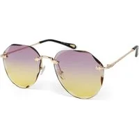 styleBREAKER Sonnenbrille Rahmenlose Piloten Sonnenbrille mit Diamant Schliff (1-St) Gradient