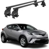 OMAC Dachträger Menabo Stahl Gepäckträger für Toyota C-HR 2016-2025 Schwarz 2x (2-St), Wasserbeständig,Abnehmbar,Multifunktional,Leichtgewichtig
