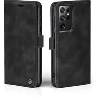 Tec-Expert Handyhülle Tasche Hülle für Samsung Galaxy S21 Ultra 5G 6.8 Zoll, 6.8, Cover Klapphülle Case mit Kartenfach Fliphülle aufstellbar