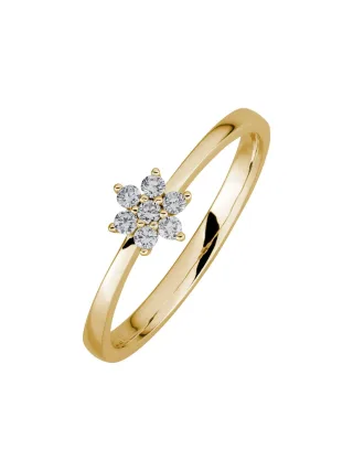 Lyomi Ring 585/- Gelbgold 7 synth. Diam. 0,13ct.