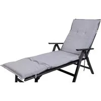 Sun Garden Liegenauflage Rollliege Naxos 50148-720 hellgrau meliert 190x60x6 cm Sun Garden, (1 St), mit Bindebändern