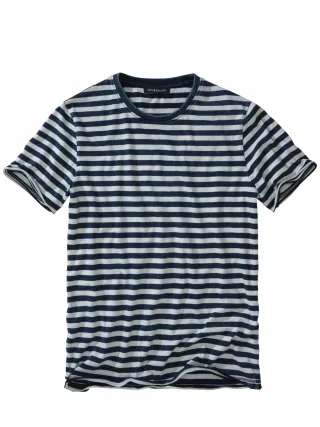 Mey & Edlich Herren Indigo-4-ever-T-Shirt Weiß 100 % Baumwolle