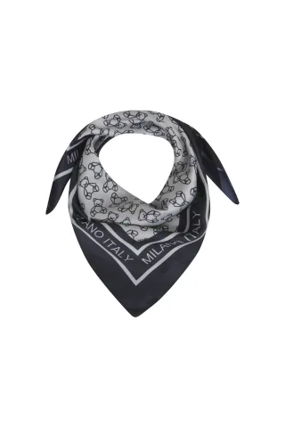 Milano Italy - scarf black print - Gr. - One Size