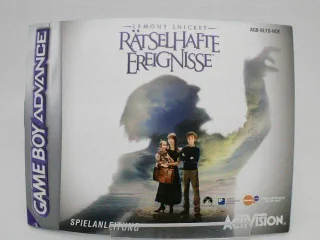 Lemony Snicket - Rätselhafte Ereignisse [Game Boy Advance] Anleitung