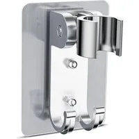 LuxusKollektion Brausehalter Duschkopfhalterung ohne Bohren verstellbar 45 Grad Kleber Chrome