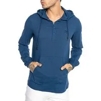 RedBridge Langarmshirt mit Kapuze - Knopfleiste und Kängurutasche