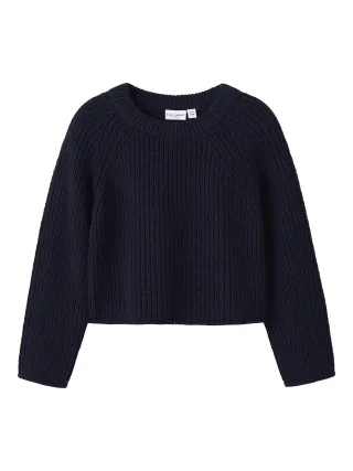 NAME IT - NMFVENJA LS LOOSE SHORT KNIT Navy Blazer - Gr. - 128