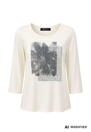 FRANK WALDER - Shirt FROZEN EDITION mit Frontprint glacier blue/ink - Gr. - 44