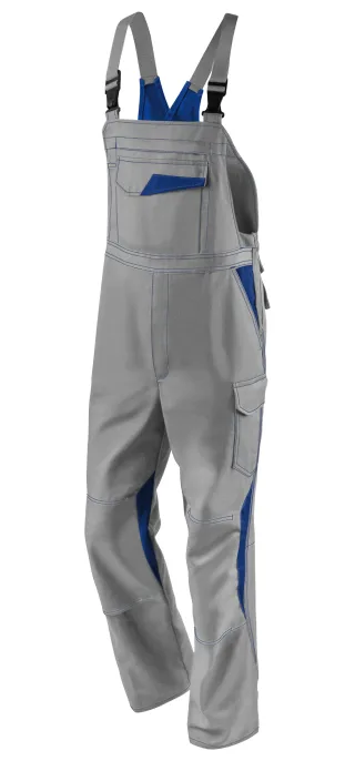 KÜBLER IMAGE DRESS NEW DESIGN Latzhose mittelgrau/kornblumenblau 52 - 3347 3411-9546-52