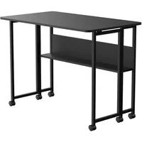 Maclean Schreibtisch MC-126 Klappbarer mobiler Schreibtisch mit Regal, Platte 100x58cm, max. 50kg