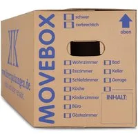 KK Verpackungen Aufbewahrungsbox (Spar-Set, 40 St., 40er-Set), Movebox 2-welliger Umzugskarton Umzugskiste 40kg Braun