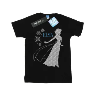 Disney - "Frozen Elsa Christmas Silhouette" T-Shirt für Damen (Schwarz)